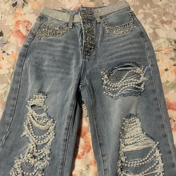 Custom one of a kind Mom Jeans